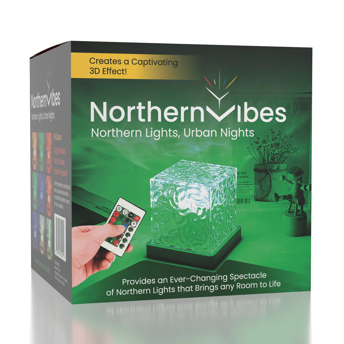 Northernvibes: LED Cube Night Light W/ Remote Control